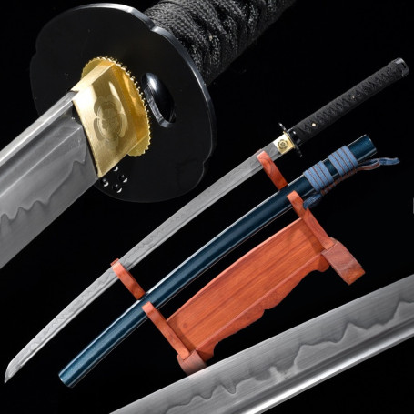 Katana Japonais Authentique en Acier T10 - Hamon Véritable - Artisanat Ancestral