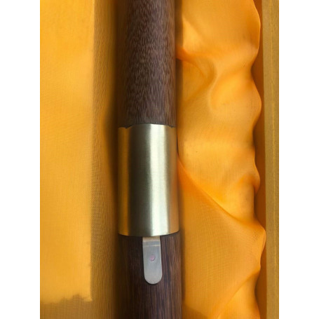 Canne Épée en Bois de Rose et Acier T10. Tranchant affuté. Fait main dans notre forge traditionnelle